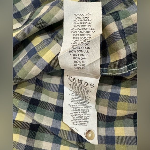 Ben Sherman Men's Plaid Shirt - Green, Yellow, and Blue XL - Picture 7 of 7